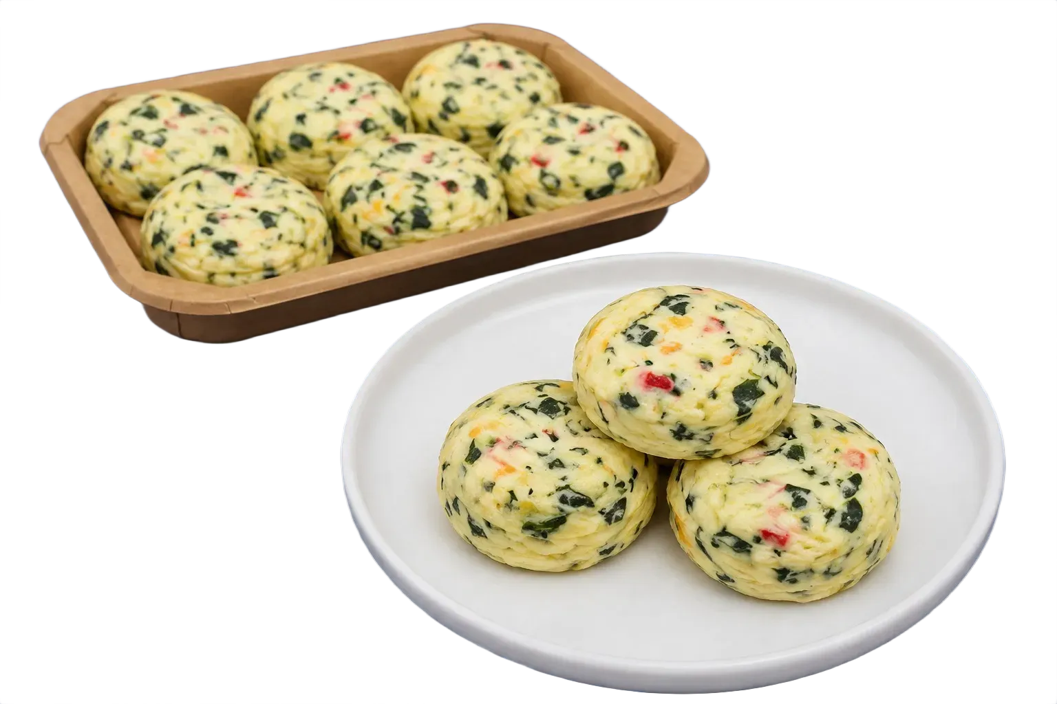 Spinach & Red Pepper Egg Bites  (6-Pack)
