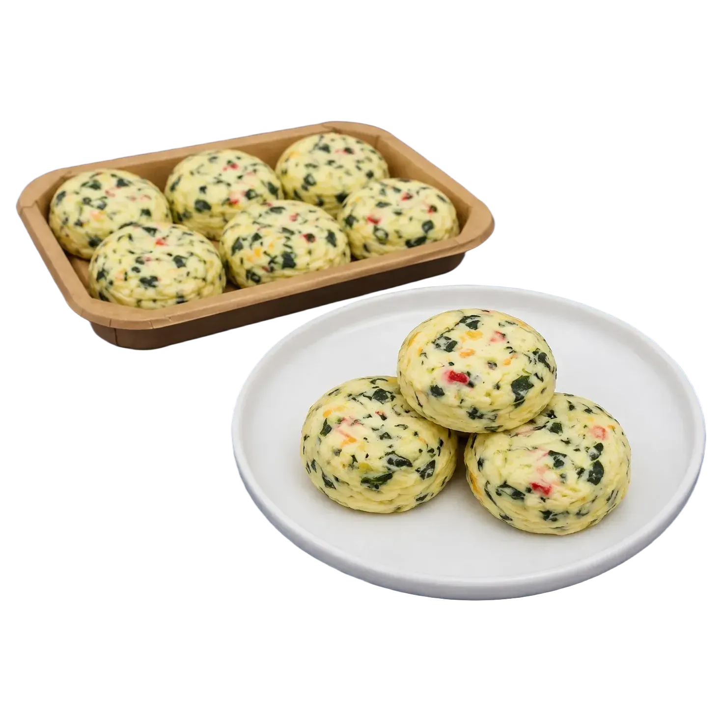Spinach & Red Pepper Egg Bites  (6-Pack)