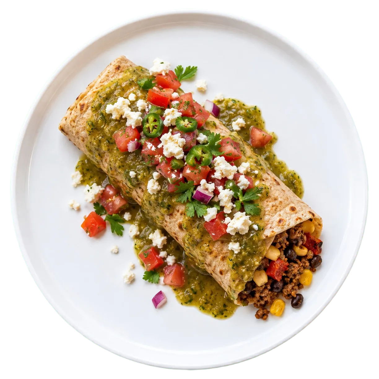 Salsa Verde Smothered Burrito